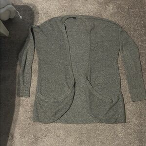 American Eagle Outfitters Women's Heather Gray Waffel Cardigan